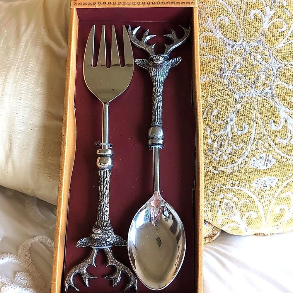 Vintage set of Stainless Steel Serving pieces from the Global Market